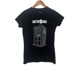 Doctor Who BBC Women’s/Juniors Sz Medium Black Graphic Print T Shirt